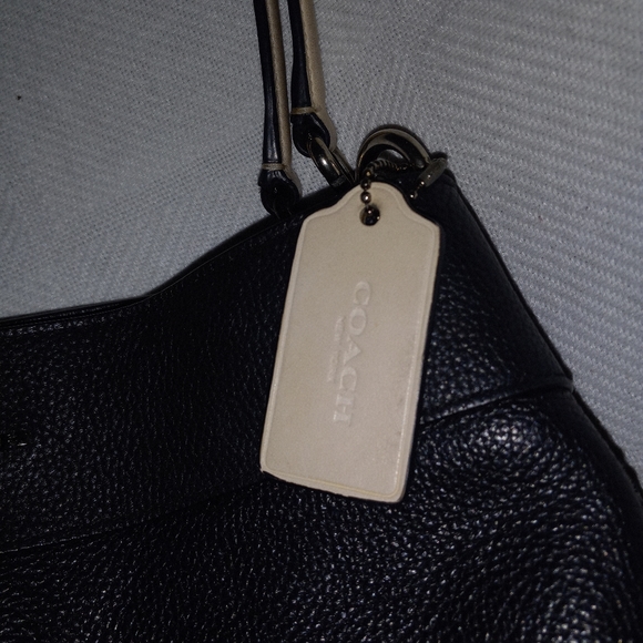 AUTHENTIC COACH Snakeskin Embossed Lexy Hobo Leather Shoulder Bag - Picture 3 of 10